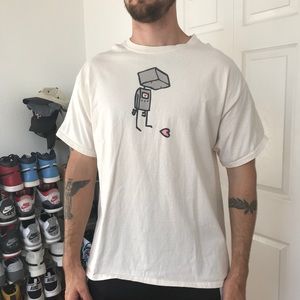 Custom Graphic Art Robot Heart Tshirt